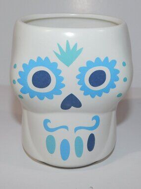 Don Julio Tequila Day Of The Dead Sugar Skull Mug Claudio Limon White Blue